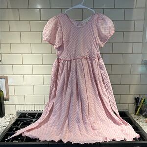 LoveShackFancy Pink Checkered Dress